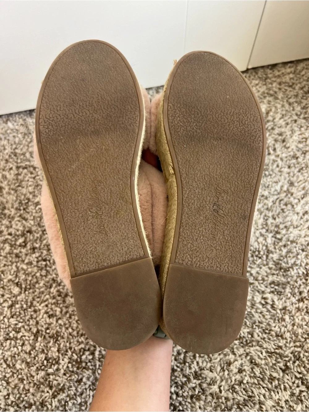 Sam Edelman Zia Faux Fur Platform Sandals Espadrilles Pink Sz 7